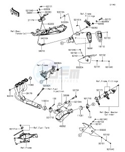 NINJA ZX-6R ABS ZX636FGFA GB XX (EU ME A(FRICA) drawing Muffler(s)