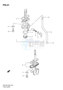 GN125 (E2) drawing FUEL COCK