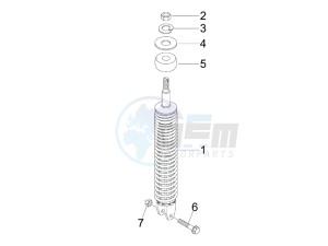 S 50 4T 4V College USA drawing Rear suspension - Shock absorber - s