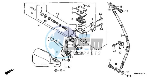 FR. BRAKE MASTER CYLINDER (XL1000V)