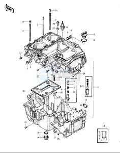 KZ 400 D (D) drawing CRANKCASE -- 74 -75 KZ400_KZ400D- -