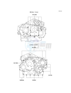 VN 1500 J [VULCAN 1500 DRIFTER] (J1-J2) [VULCAN 1500 DRIFTER] drawing CRANKCASE BOLT PATTERN