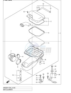 AN250 (E2) Burgman drawing AIR CLEANER (MODEL K1 K2)