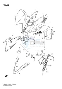 LT-Z400 (E28-E33) drawing FRONT FENDER (LT-Z400ZL1 E33)