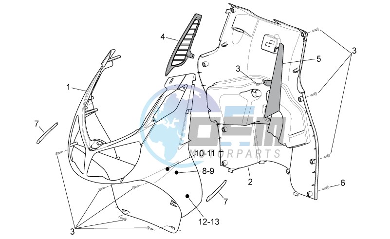 Front body - Internal shield