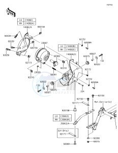 BRUTE FORCE 750 4x4i EPS KVF750GHF EU drawing Headlight(s)