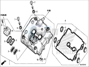 CB500FAH CB500F ED drawing CYLINDER HEAD COVER