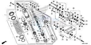 CRF250RF CRF250R Europe Direct - (ED) drawing REAR CUSHION