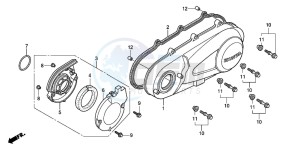 SH150S 125 drawing LEFT CRANKCASE COVER