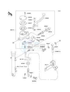 EJ 650 A [W650] (A2-A4 A4 CAN ONLY) W650 drawing FRONT MASTER CYLINDER