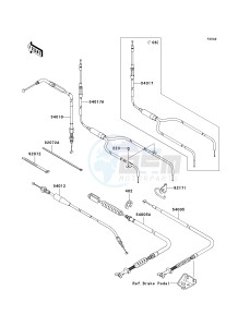 KVF 750 B (BRUTE FORCE 750 4X4I) (B6F-B7FA) B6F drawing CABLES