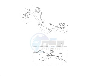 BW'S NAKED 50 drawing HANDLE SWITCH AND LEVER