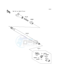 KRF 750 G [TERYX 750 FI 4X4] (G9F) G9F drawing DRIVE SHAFT-PROPELLER