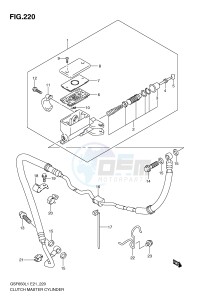 GSF650 (E21) Bandit drawing CLUTCH MASTER CYLINDER (GSF650SUAL1 E21)