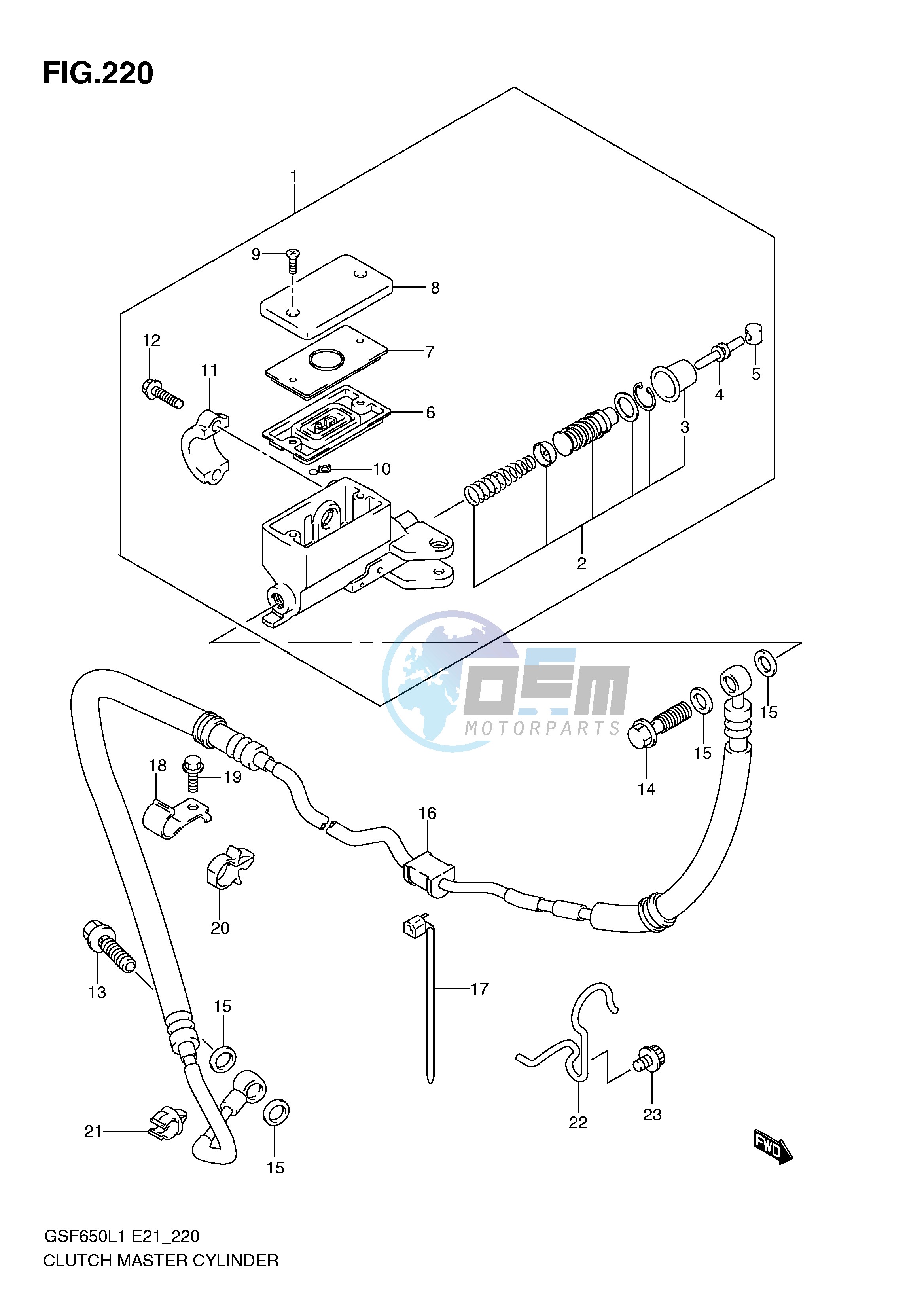 CLUTCH MASTER CYLINDER (GSF650SUAL1 E21)