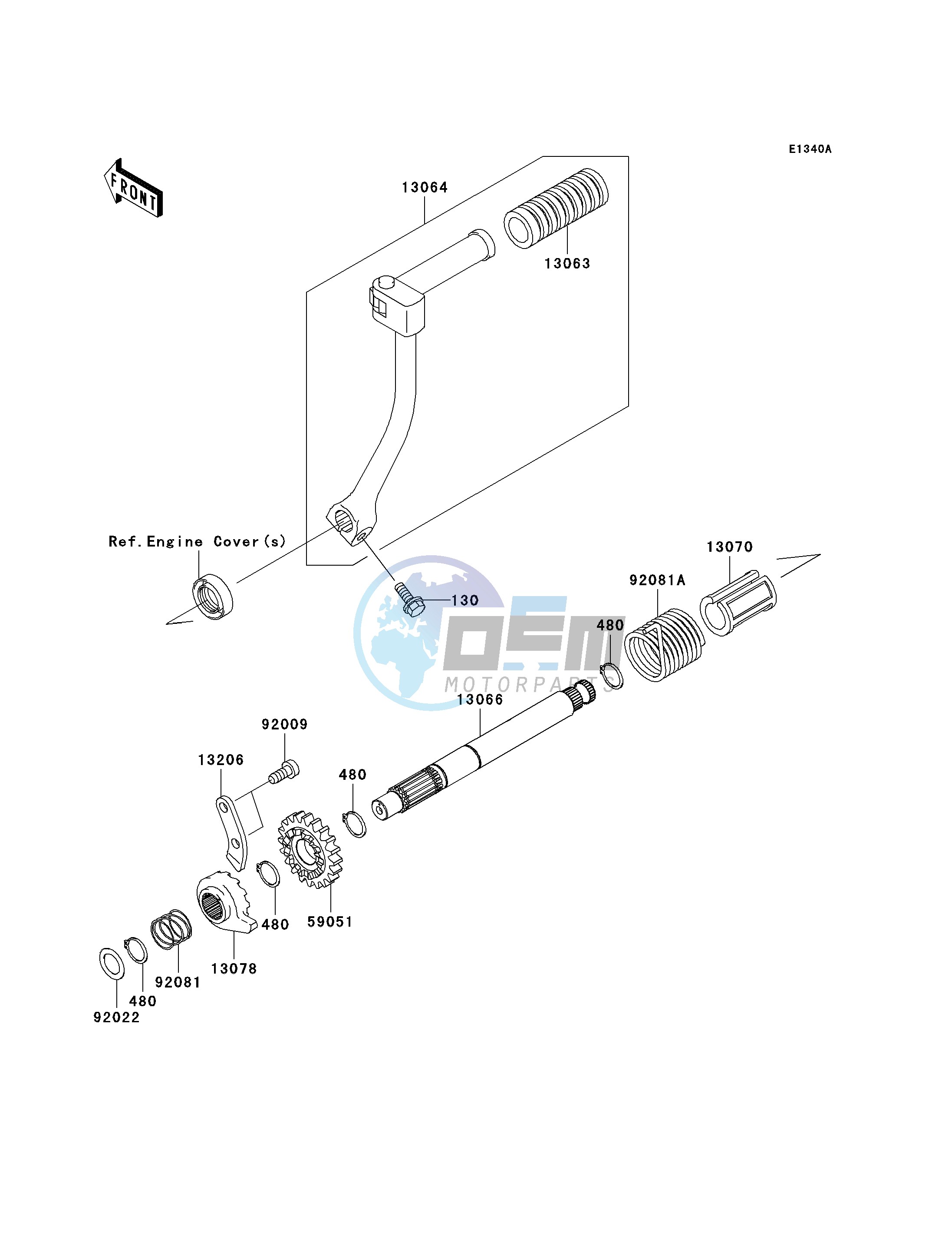 KICKSTARTER MECHANISM-- A2 - A4- -