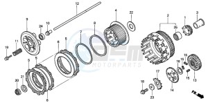 VTR1000F SUPER HAWK drawing CLUTCH