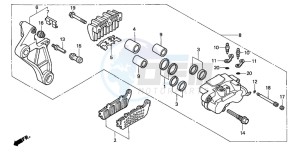 ST1100A drawing REAR BRAKE CALIPER (ST1100AT/AV/AW)