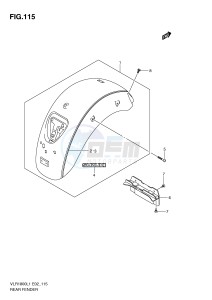 VLR1800 (E2) drawing REAR FENDER (VLR1800TL1 E19)