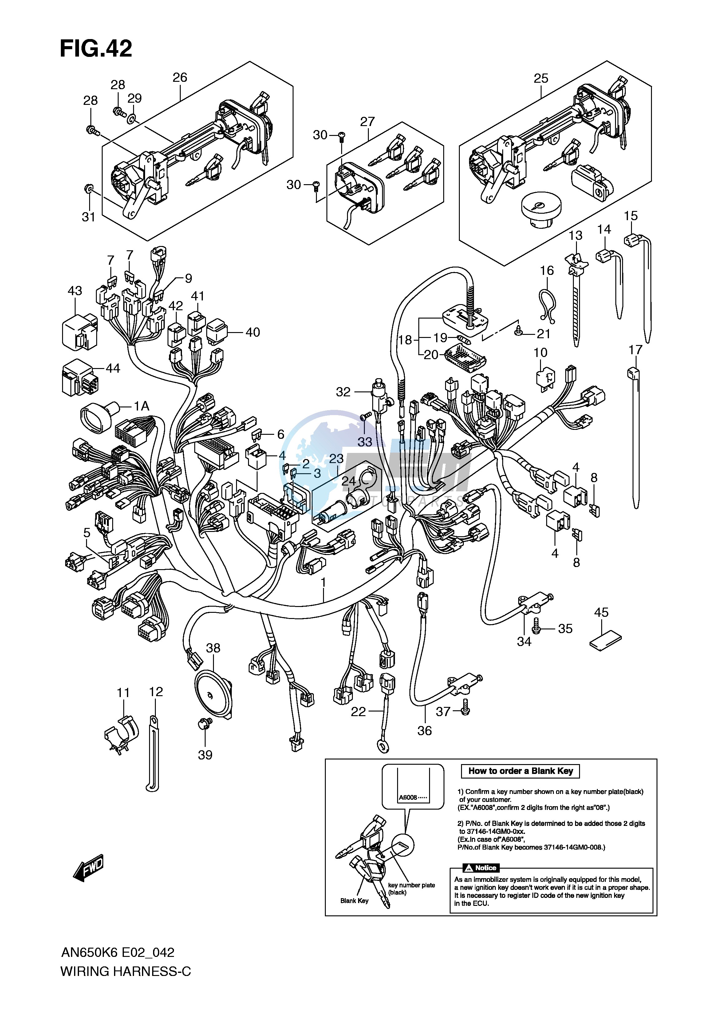 WIRING HARNESS (AN650AK6 AK7 AK8 E2 E19 E51)