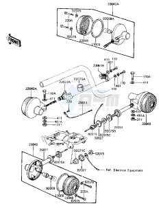 KZ 750 M [CSR TWIN] (M1) [CSR TWIN] drawing TURN SIGNALS