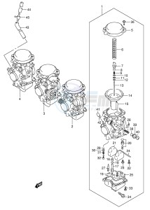 GSX600F (E2) Katana drawing CARBURETOR