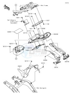 NINJA 650 EX650KHF XX (EU ME A(FRICA) drawing Rear Fender(s)