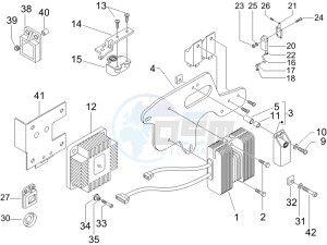 X9 500 Evolution 2006-2007 drawing Voltage Regulators - Electronic Control Units (ecu) - H.T. Coil