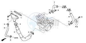 CB1300F CB1300SUPER FOUR drawing WATER PIPE