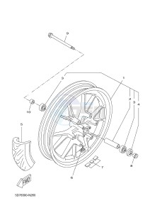 MT125A MT-125 ABS (5D7M) drawing FRONT WHEEL