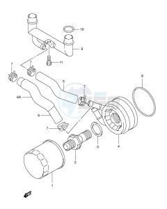 AN650 (E2) Burgman drawing OIL COOLER