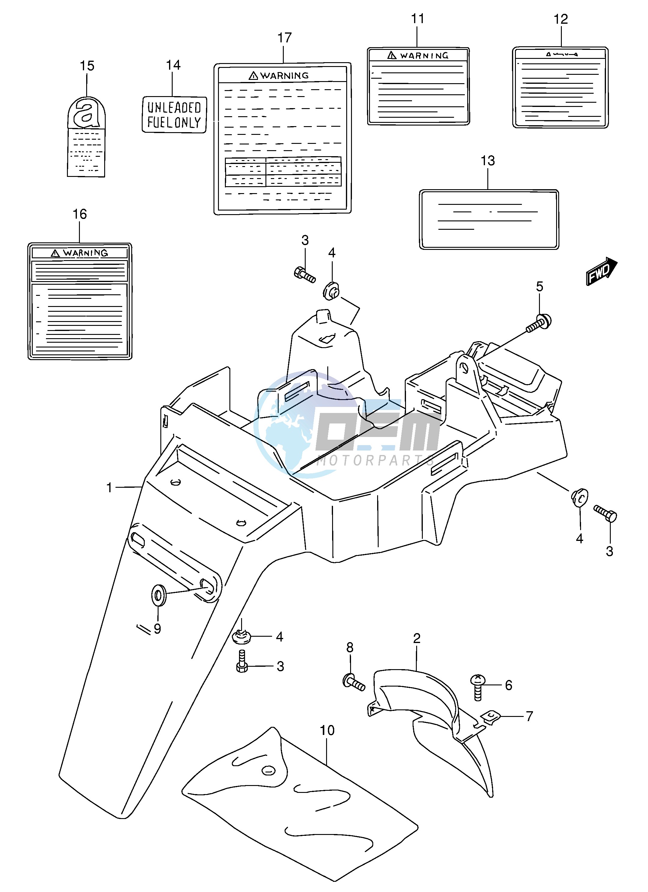 REAR FENDER - LABEL