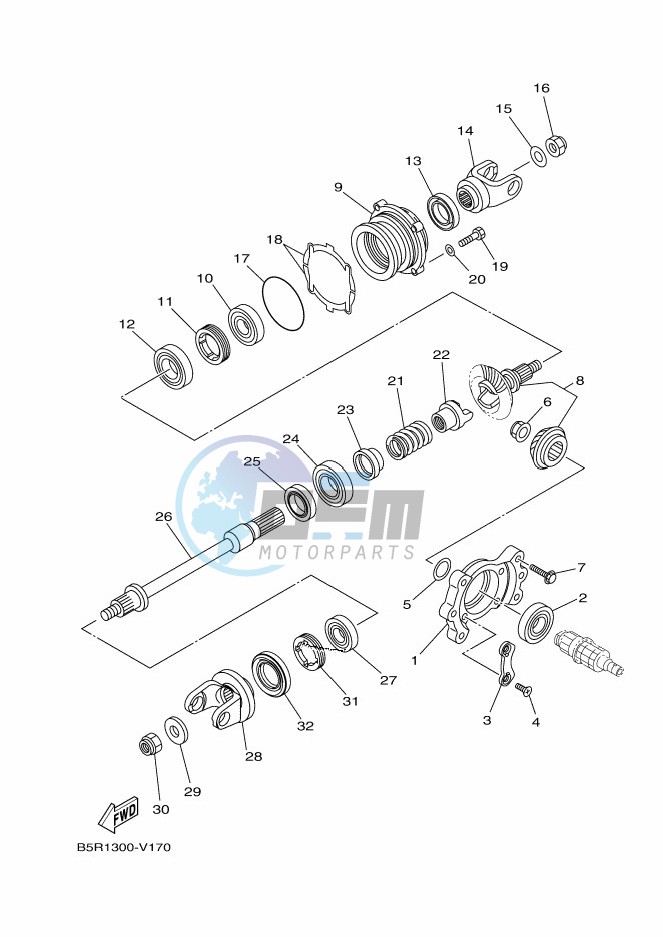 MIDDLE DRIVE GEAR