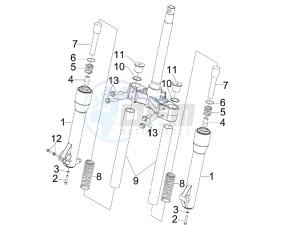 Beverly 250 ie e3 drawing Fork components (MVP)