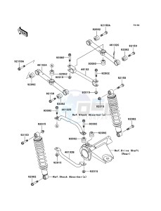 KLF300 4x4 KLF300C6F EU GB drawing Rear Suspension