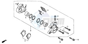 SFX50S drawing FRONT BRAKE CALIPER