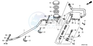 VTR2509 U drawing REAR BRAKE MASTER CYLINDER