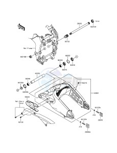 NINJA_ZX-6R ZX636EDF FR GB XX (EU ME A(FRICA) drawing Swingarm