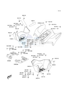 KSF 50 B [KFX50] (B7F-B9S) B8F drawing REAR FENDER-- S- -