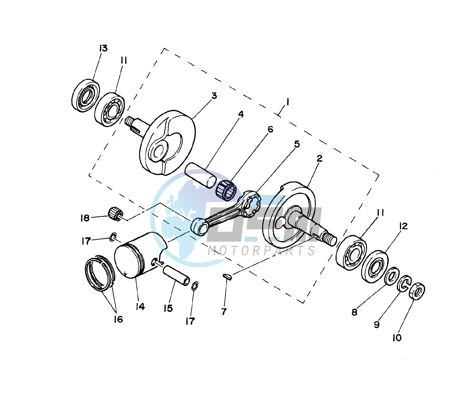 CRANKSHAFT AND PISTON