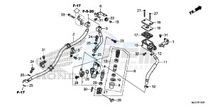 CBR650F 2ED - (2ED) drawing REAR BRAKE MASTER CYLINDER (CBR650FA)