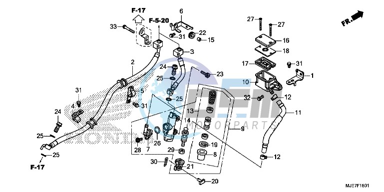 REAR BRAKE MASTER CYLINDER (CBR650FA)