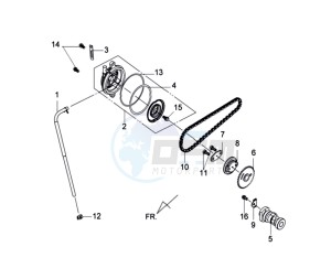 GTS 125I drawing CYLINDER HEAD COVER / CAMSHAFT CHAIN