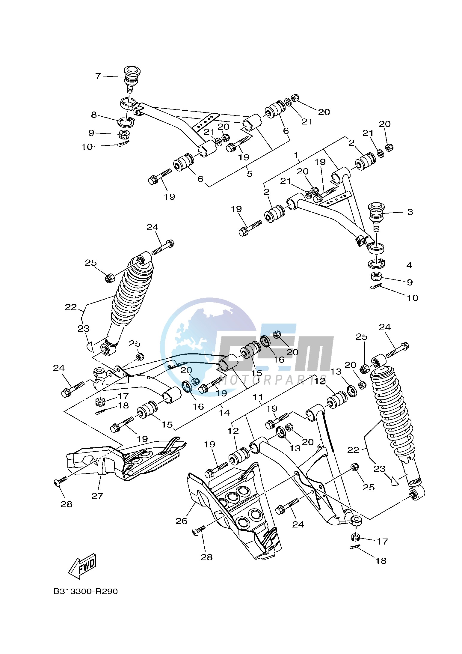 FRONT SUSPENSION & WHEEL