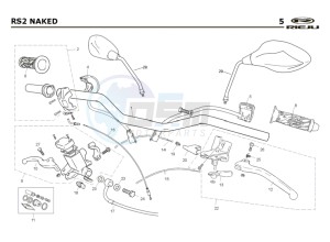 RS2-125-NACKED-RED drawing HANDLEBAR - CONTROLS