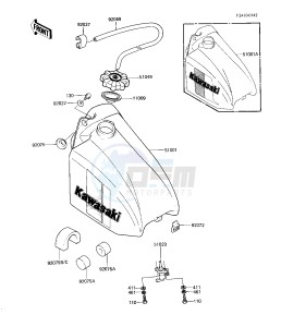 KX 125 B [KX125] (B1-B2) [KX125] drawing FUEL TANK