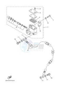 XT250 XT250F SEROW (1YBD) drawing FRONT MASTER CYLINDER