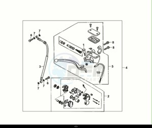 FIDDLE II 50 (AF05W5-NL) (E5) (M1) drawing FRONT BRAKE MASTER CYLINDER