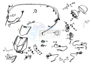 SENDA SM X-TREM - 50 cc drawing WIRING HARNESS