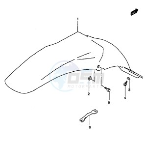 RM250 (T-V-W-X-Y) drawing REAR FENDER